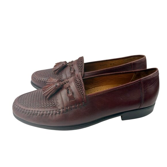*Sandro Kappa Comfort Tassle Loafer Dress Shoes Mens 10D Oxblood Leather Classic main image 7